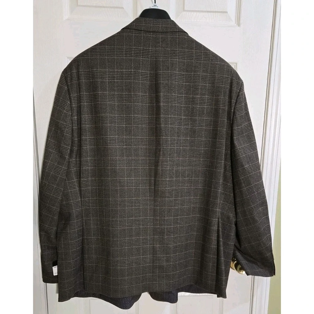 Shaquille O'Neal Suit Jacket 58 REGULAR Sport Coat Brown Stretch NEW